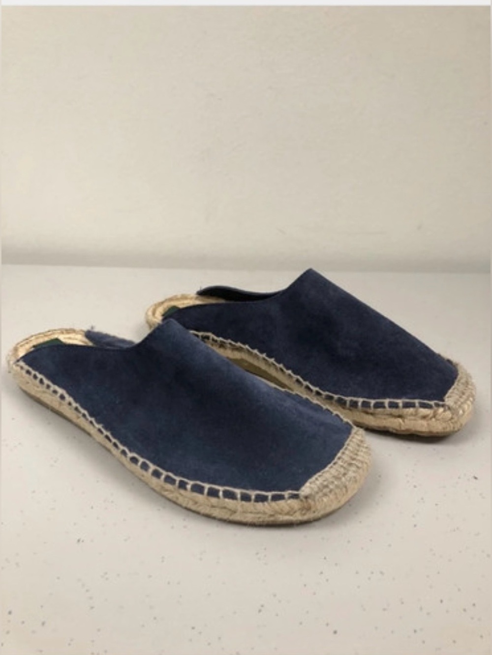 J.Crew Blue Espadrilles Mules Slides Women’s Sz 8